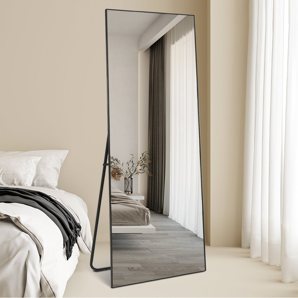 Livara Slim Aluminium Full-Length Mirror - Bedroom & Hallway, Ultra-Thin Frame