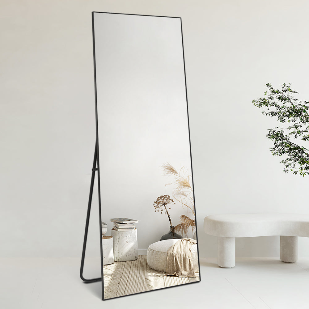 Livara Slim Aluminium Full-Length Mirror - Bedroom & Hallway, Ultra-Thin Frame
