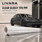 Clear Glossy TPU PPF Car Paint Protection Film – Self-Healing, 7.5mil, 1.52m x 15m Full Roll
