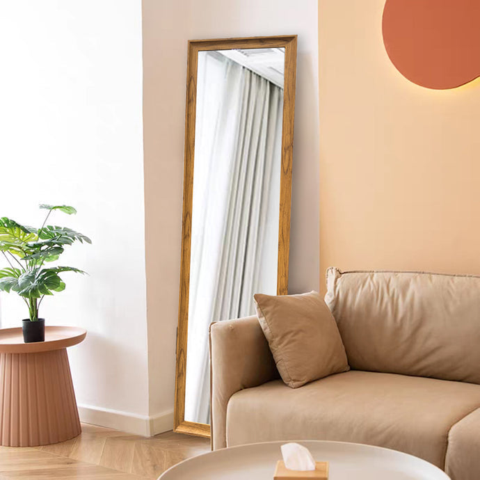 Livara Walnut-Finish Full-Length Mirror - Bedroom & Hallway, PS Frame