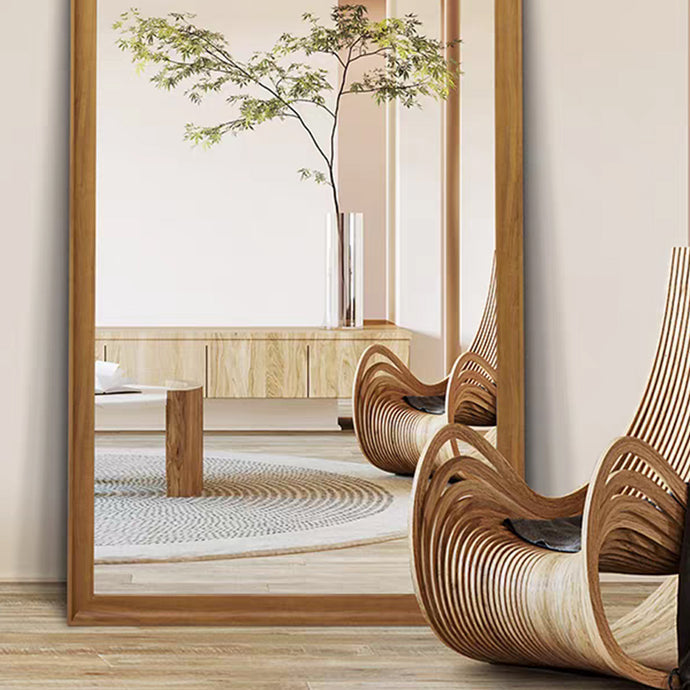 Livara Walnut-Finish Full-Length Mirror - Bedroom & Hallway, PS Frame