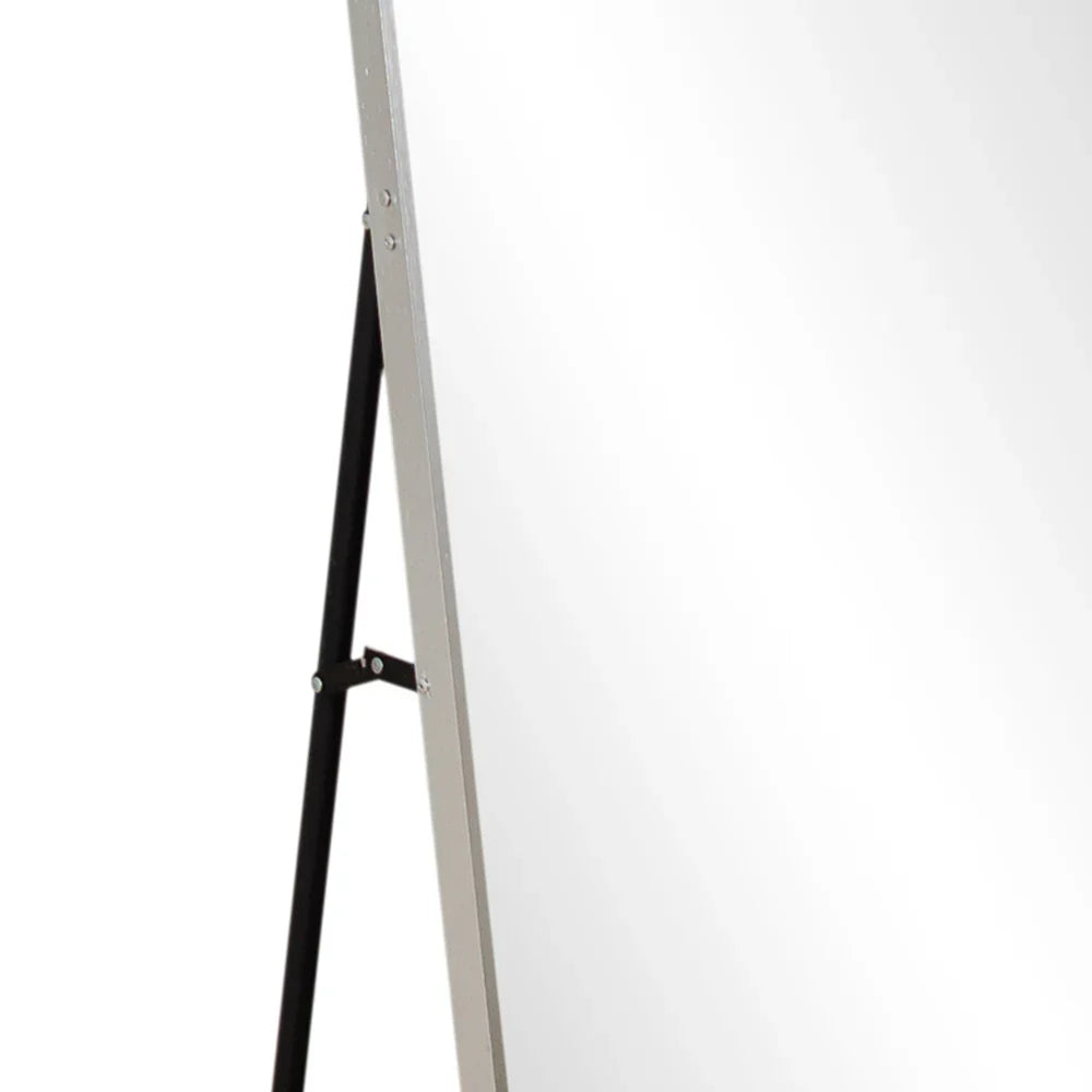 Livara Arched Metal Full-Length Mirror - Bedroom & Hallway, Silver Frame, Powder-Coated Finish