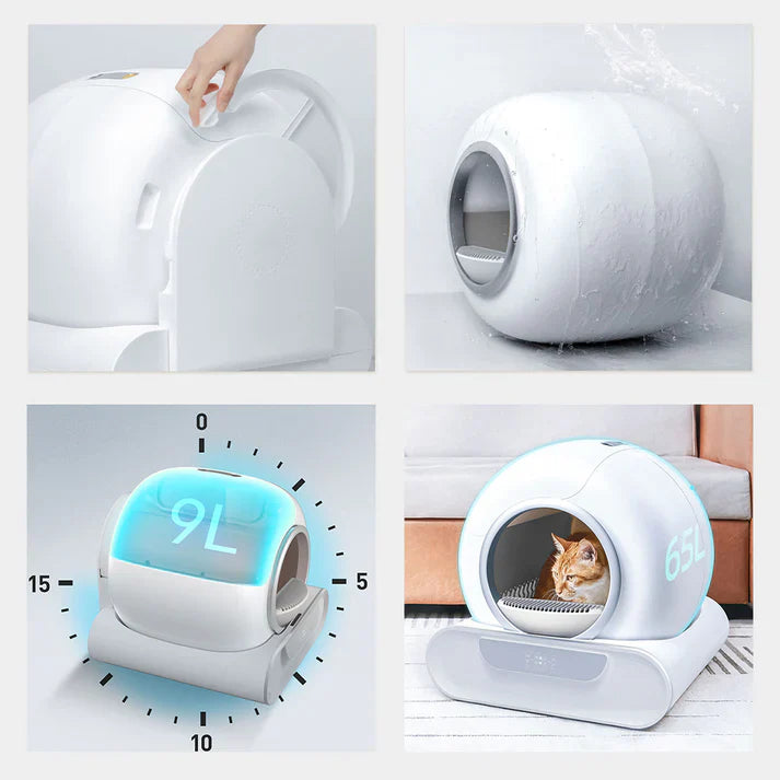 Livara Smart Wi-Fi Self-Cleaning Cat Litter Box - Daily Use, Quiet Operation, Safety Sensors