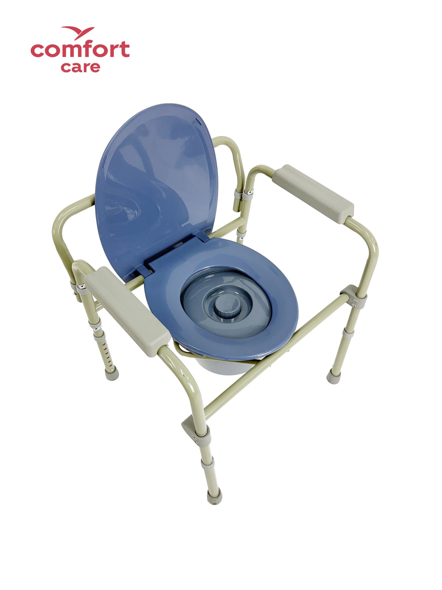 Able-Living Deluxe Folding Commode - Adjustable Height, 120kg Capacity image 2