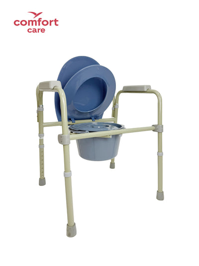 Able-Living Deluxe Folding Commode - Adjustable Height, 120kg Capacity