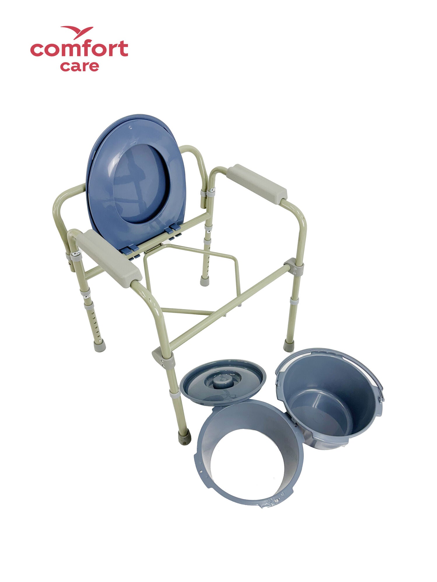 Able-Living Deluxe Folding Commode - Adjustable Height, 120kg Capacity image 4