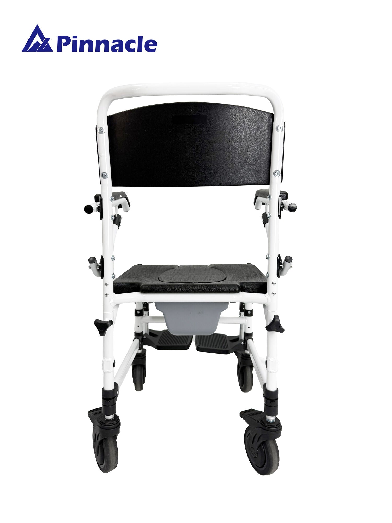 Able-Living Adjustable Attendant Shower Commode - Home Care, Flip-Up Armrests, 125kg Capacity