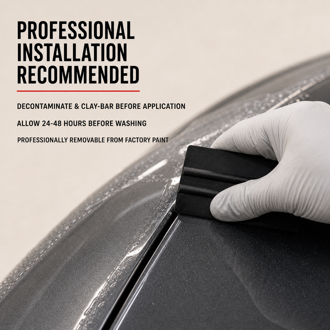 Clear Glossy TPU PPF Car Paint Protection Film – Self-Healing, 7.5mil, 1.52m x 15m Full Roll