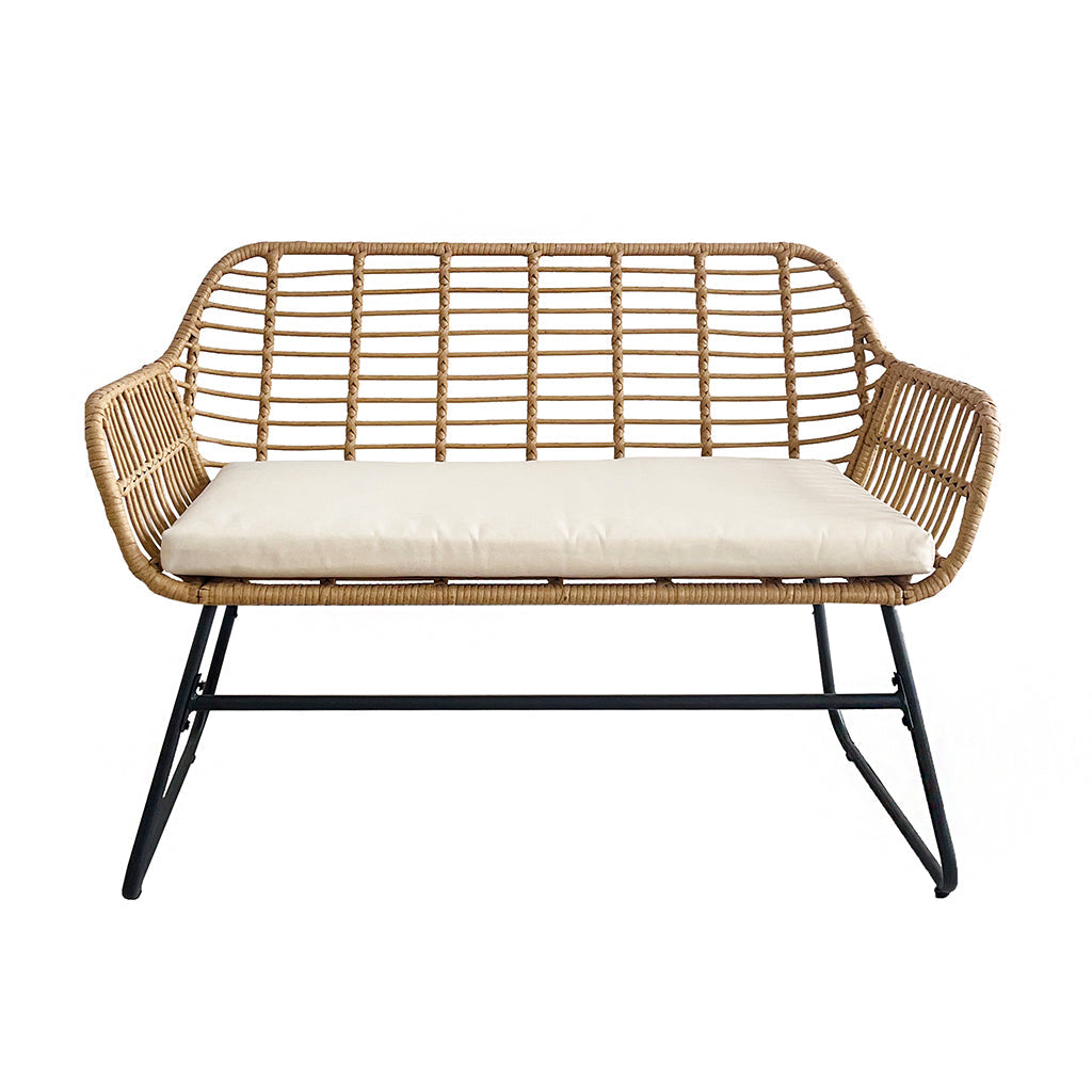 Modern Outdoor Lounge Set – 4-Piece Rattan Patio Furniture