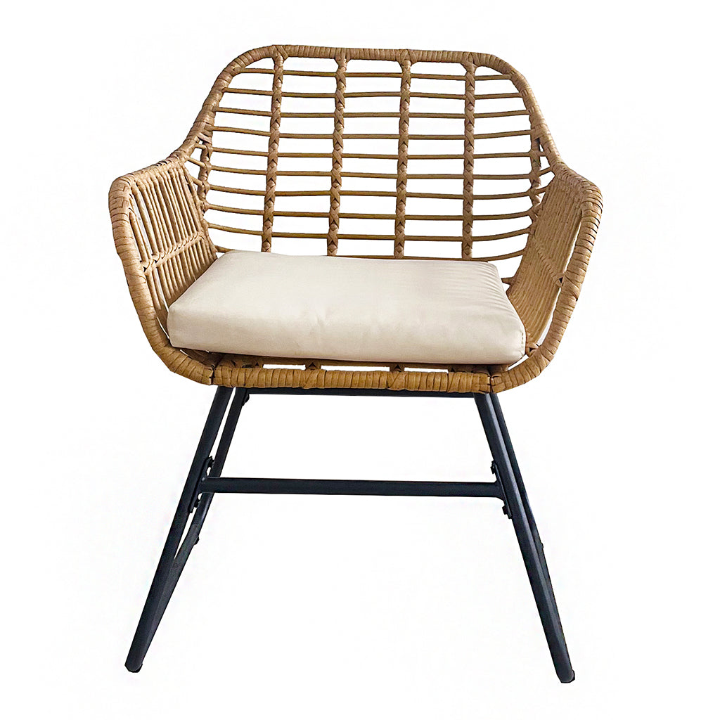 Modern Outdoor Lounge Set – 4-Piece Rattan Patio Furniture
