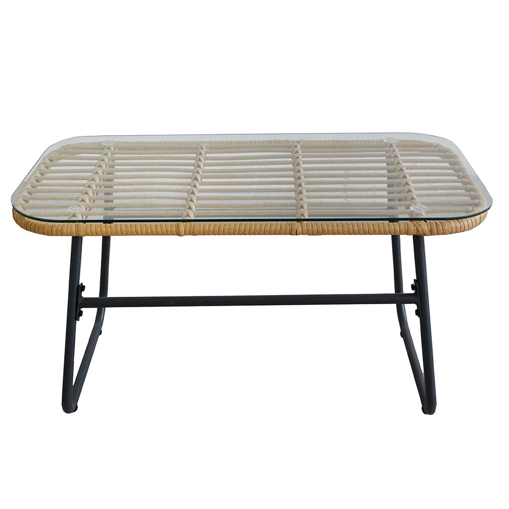 Modern Outdoor Lounge Set – 4-Piece Rattan Patio Furniture