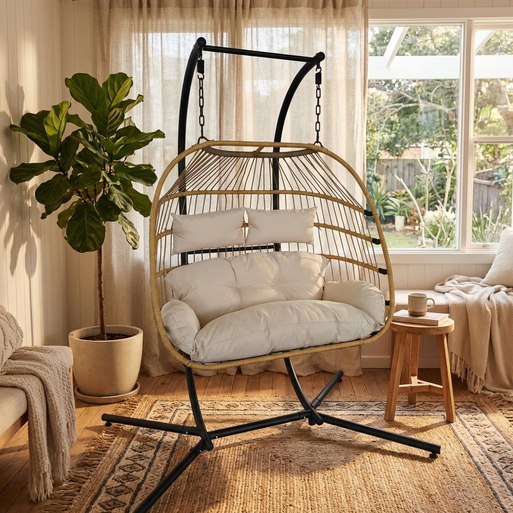 Livara CozyNest Double Egg Chair included parts