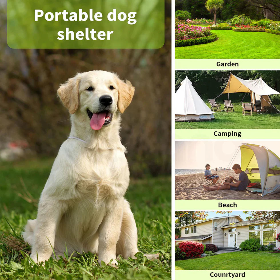 Livara Foldable Steel-Frame Elevated Dog House - Indoor & Outdoor, Waterproof Canopy