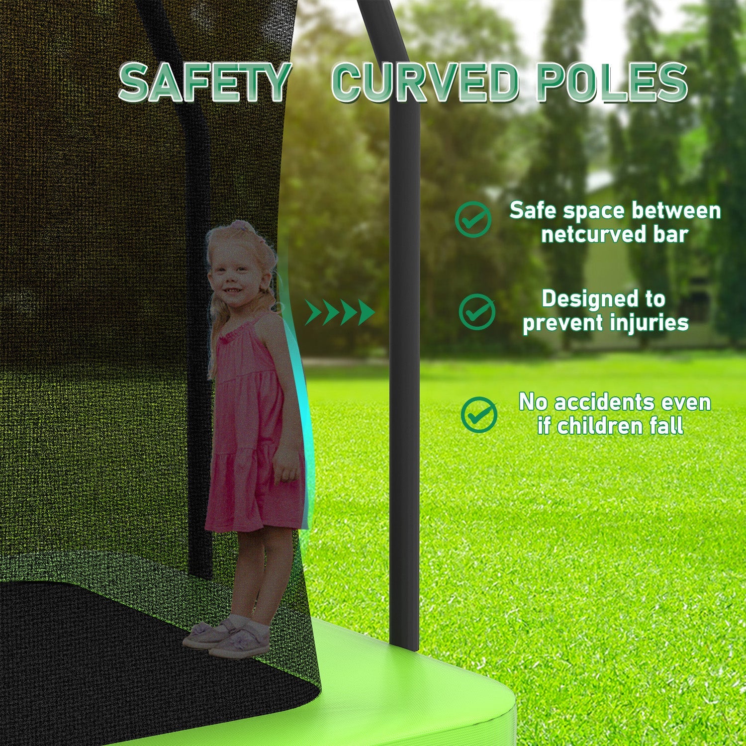 Livara Rectangular Trampoline - Backyard Fun, Galvanised Steel Frame, UV-Resistant Mat