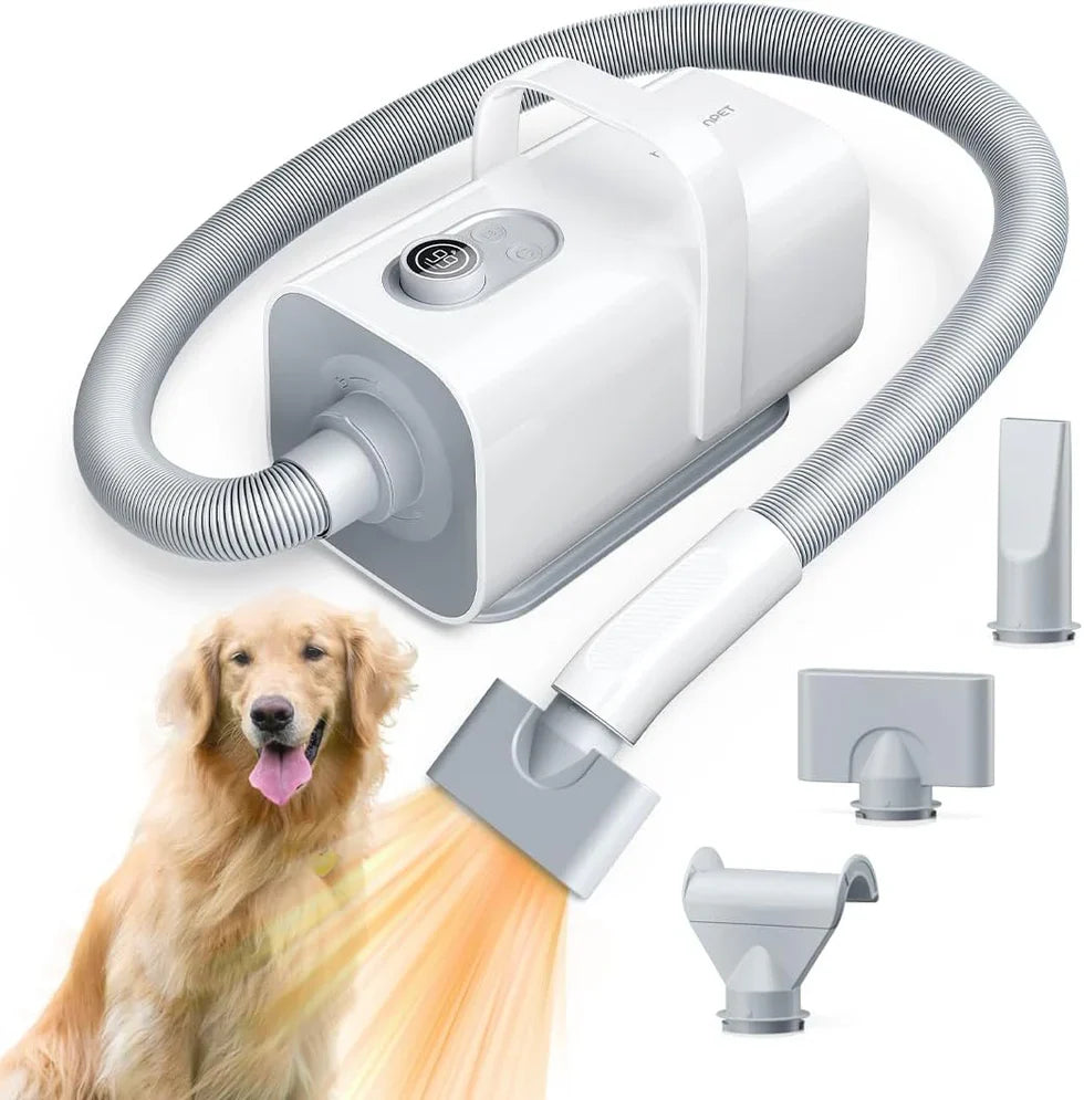 Livara Quiet Negative-Ion Pet Dryer - Pet Comfort, 43dB Operation, Flexible Hose