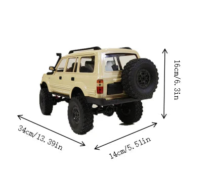 Livara 4WD RC Rock Crawler Truck - Backyard Fun, LED Headlights, 35m Range