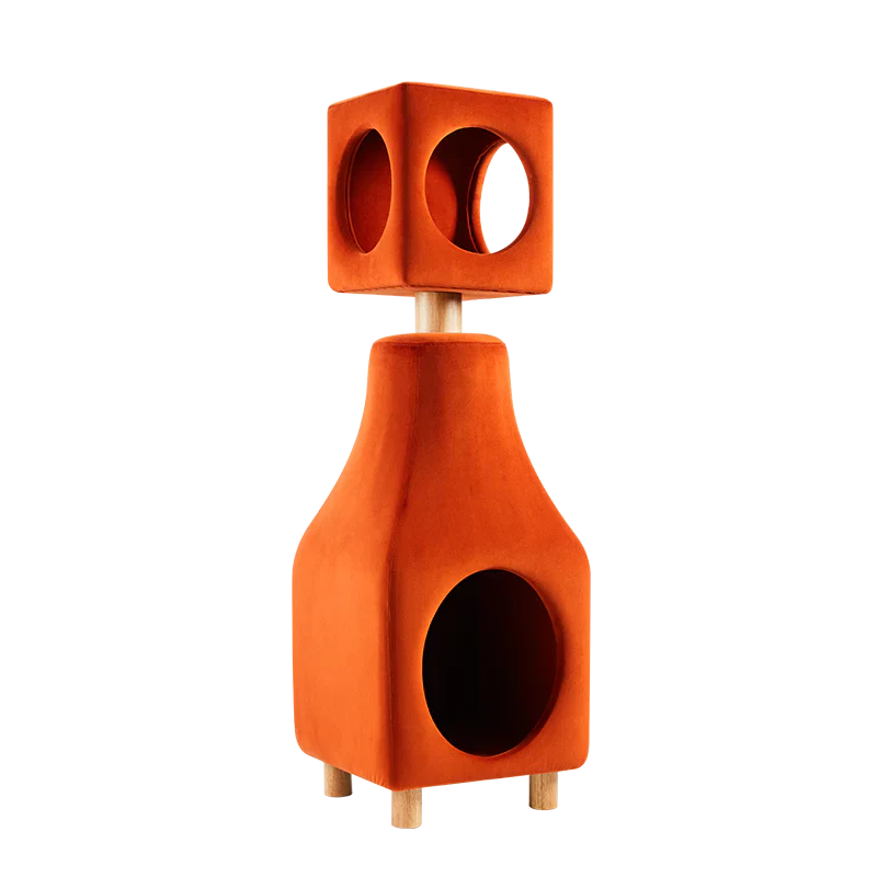 Livara Sculptural Cat Tree Tower - Pet Comfort, Cabin Hideaway