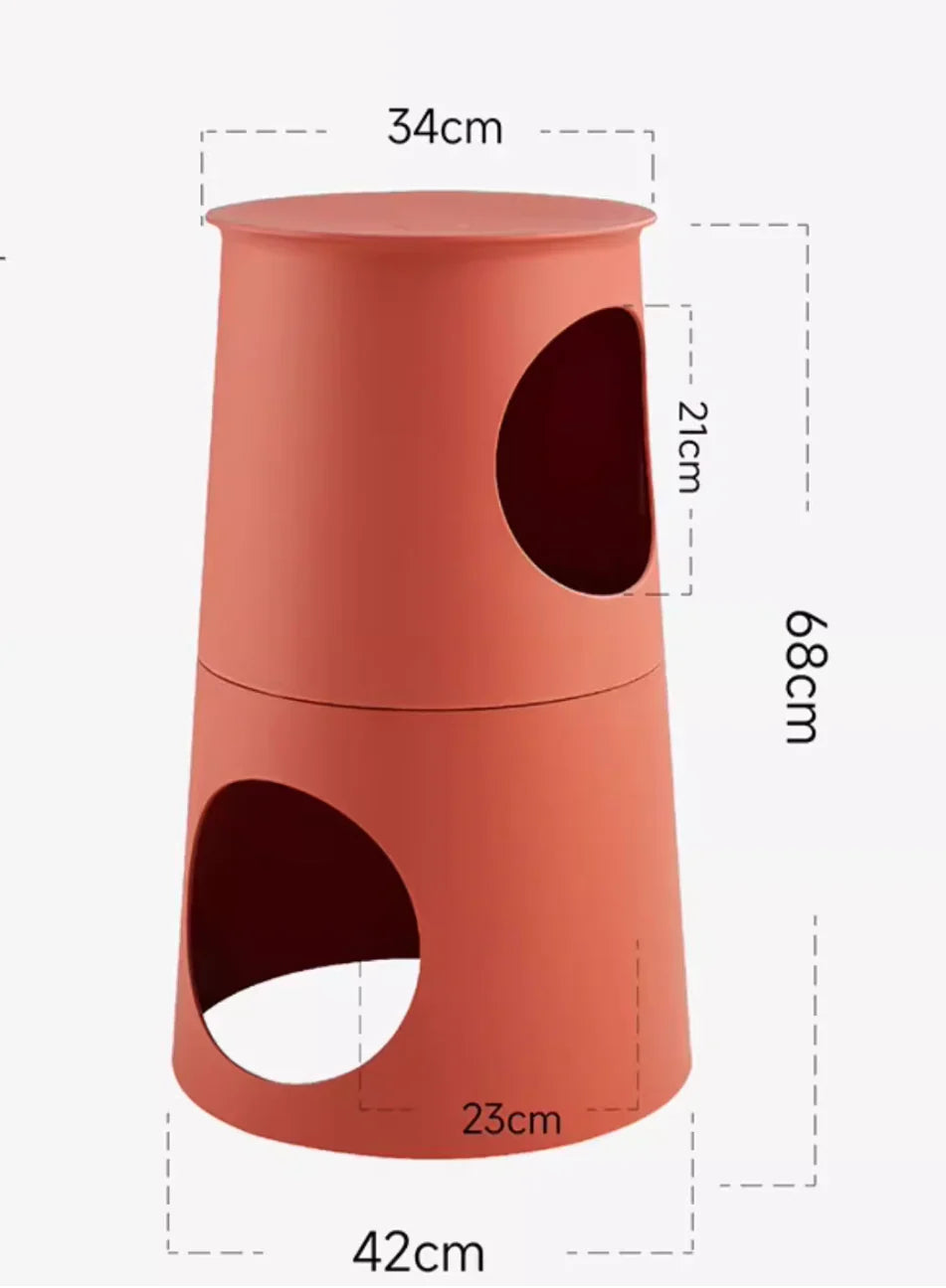 Livara UV-Resistant Pet Cabin Side Table - Apartment Living, Bar Stool Function
