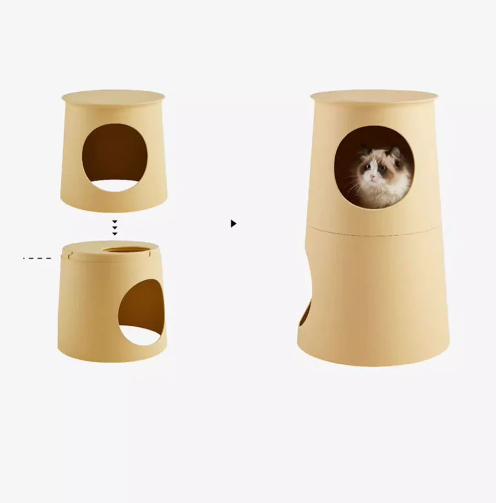 Livara UV-Resistant Pet Cabin Side Table - Apartment Living, Bar Stool Function