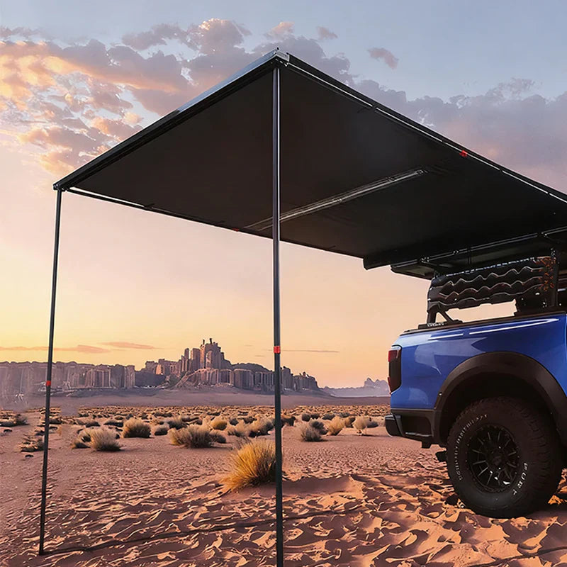 Livara Aluminium 420D Oxford Car Side Awning - Camping & Travel, Quick Opening