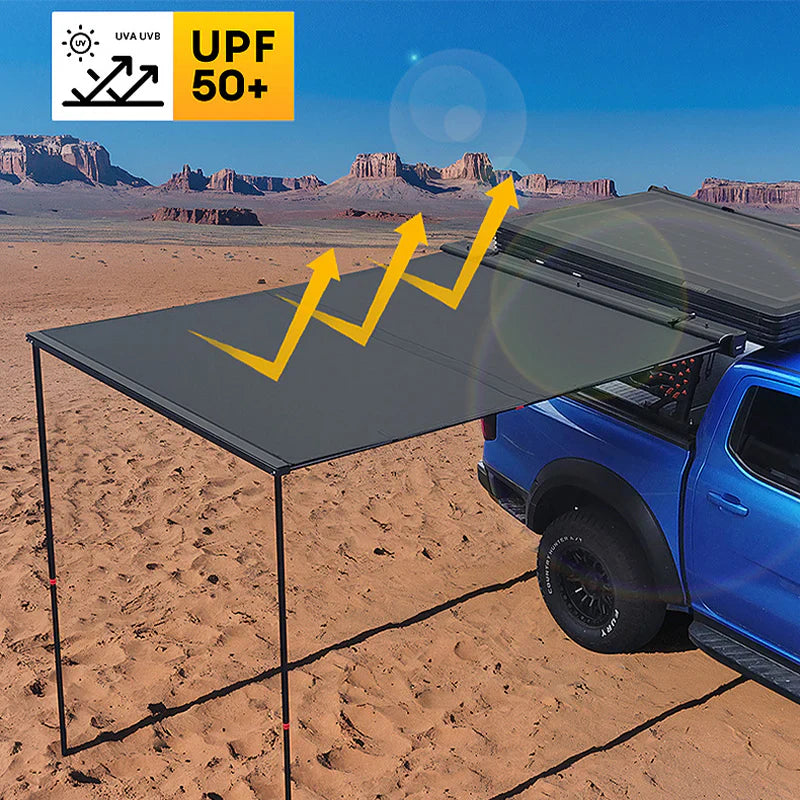 Livara Aluminium 420D Oxford Car Side Awning - Camping & Travel, Quick Opening