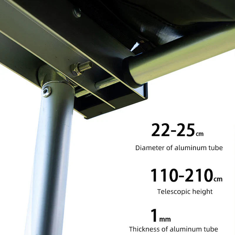 Livara Rubber-Coated Car Side Awning - All-Weather Use, Level 7 Wind Resistance