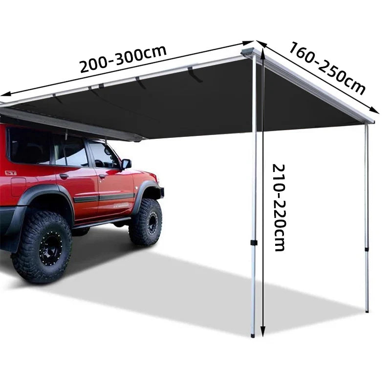 Livara Rubber-Coated Car Side Awning - All-Weather Use, Level 7 Wind Resistance
