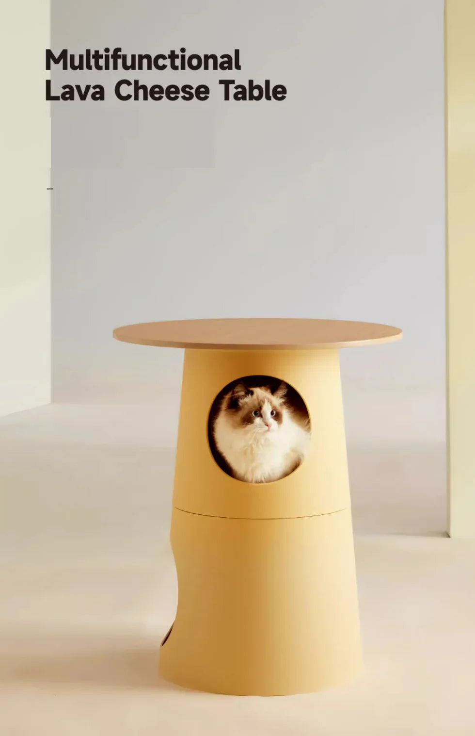 Livara UV-Resistant Multifunctional Cat Side Table - Pet Comfort, Scratch-Friendly Design