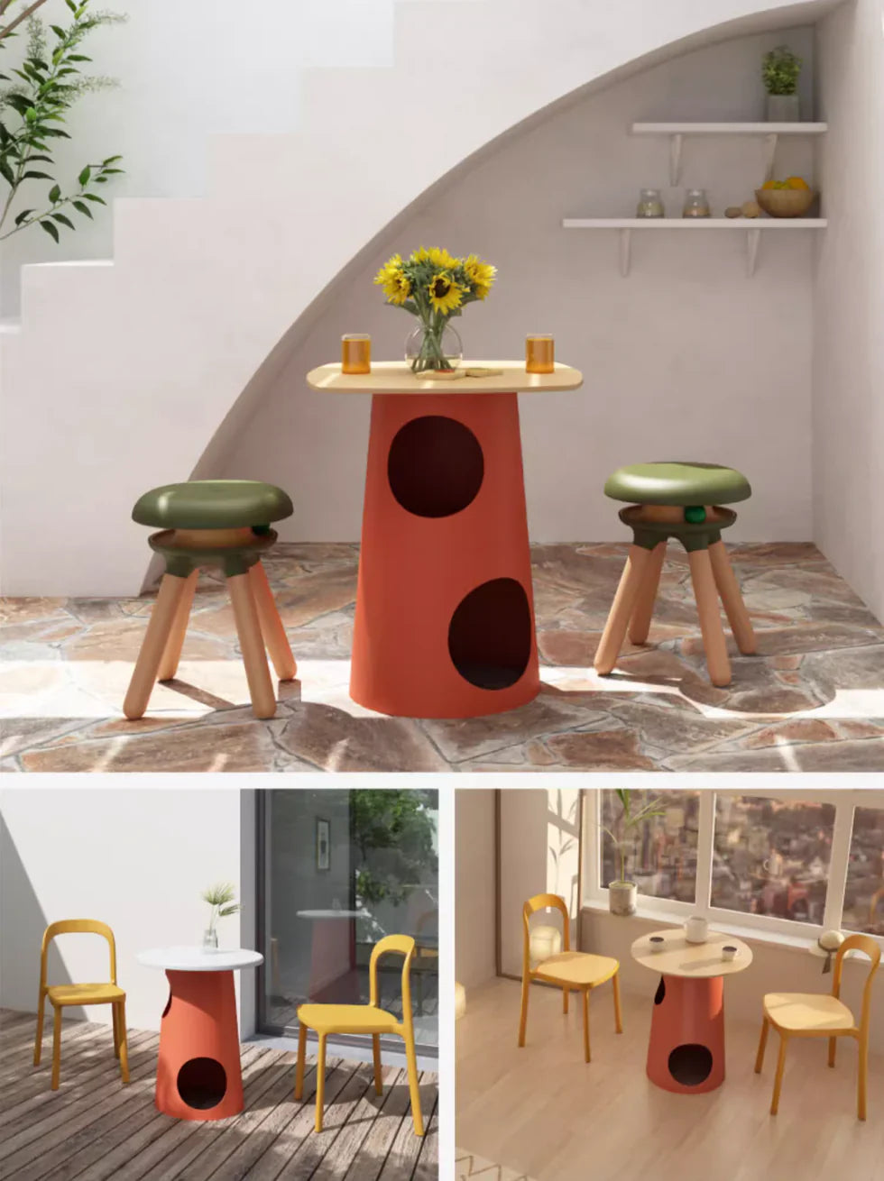 Livara UV-Resistant Multifunctional Cat Side Table - Pet Comfort, Scratch-Friendly Design