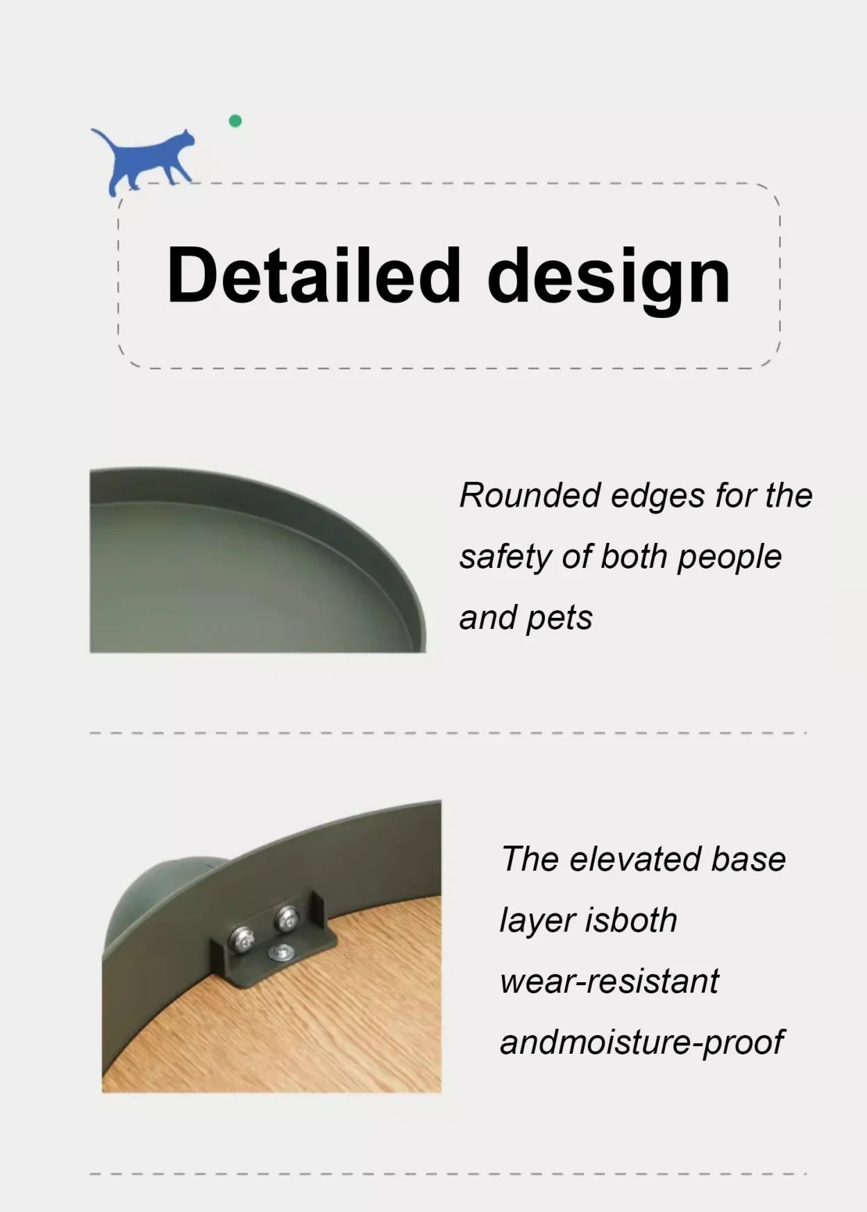 Livara UV-Resistant Pet Cabin Side Table - Apartment Living, Bar Stool Function
