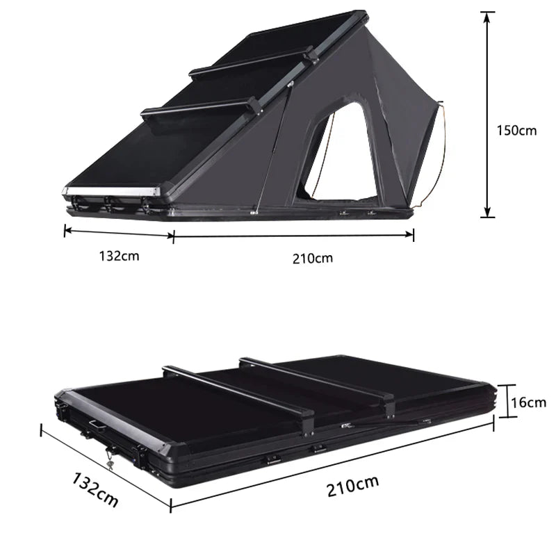 Livara ABS Hard Shell Roof Top Tent - Off-Road Adventure, Wind-Resistant Design