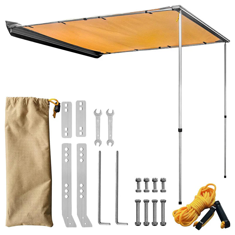 Livara 420D Oxford Car Side Awning - All-Weather Use, UPF50+ Sun Protection