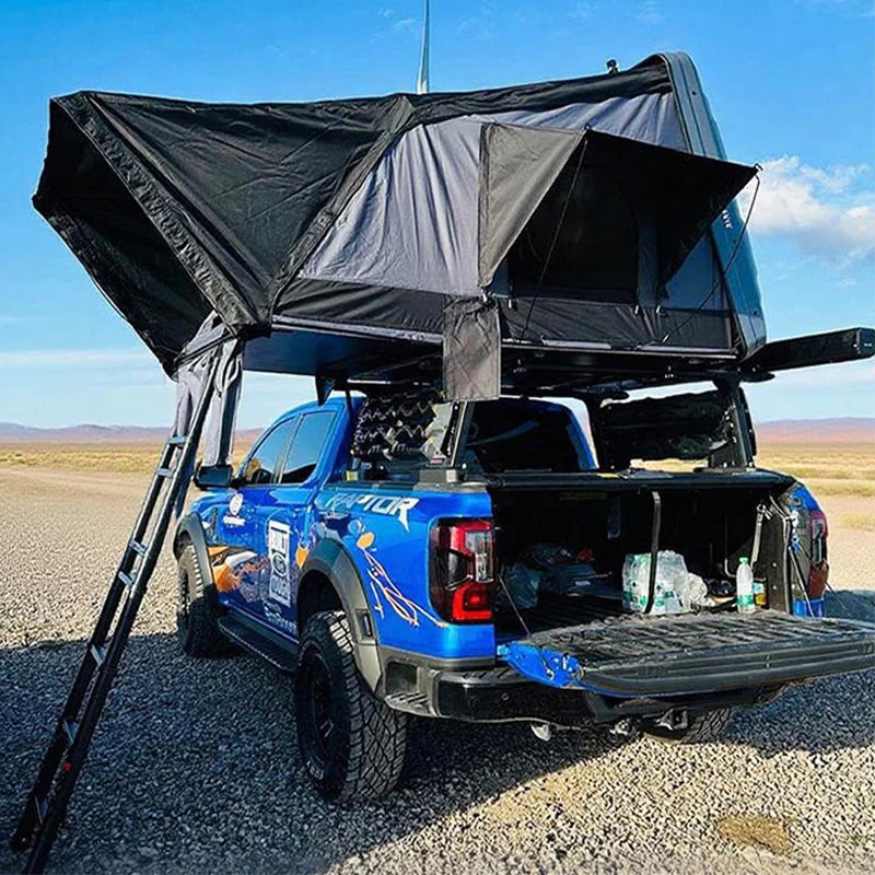 Livara Hardtop Flip Roof Top Tent - Camping & Travel, Air-Spring Assisted, 3-Person Capacity