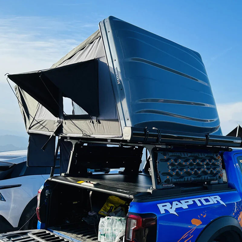 Livara Hardtop Flip Roof Top Tent - Camping & Travel, Air-Spring Assisted, 3-Person Capacity