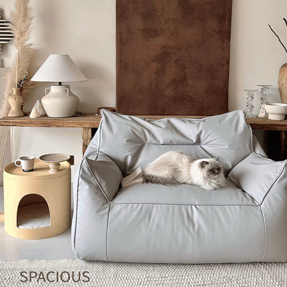 Livara Pet-Proof Leatherette Sofa - Modern Living Room, Scratch-Resistant Finish