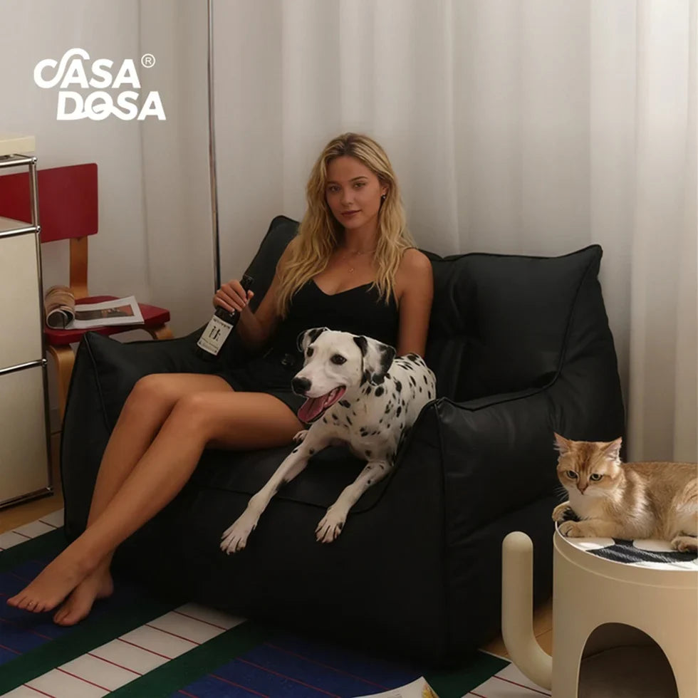 Livara Pet-Proof Leatherette Sofa - Modern Living Room, Scratch-Resistant Finish