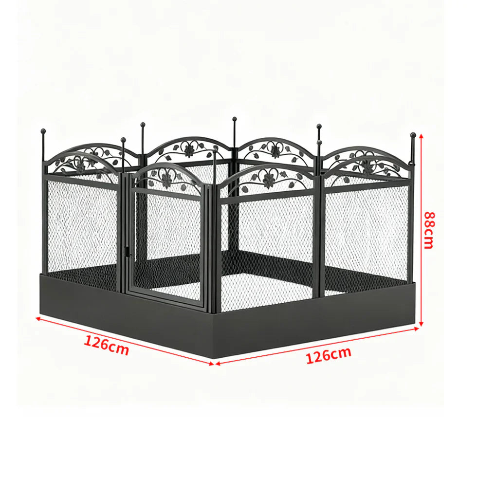 Livara 8-Panel Metal Dog Whelping Pen - Indoor & Outdoor, Waterproof Mat