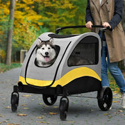 Livara Foldable Dog Stroller - Travel-Ready, EVA Wheels, 65kg Capacity