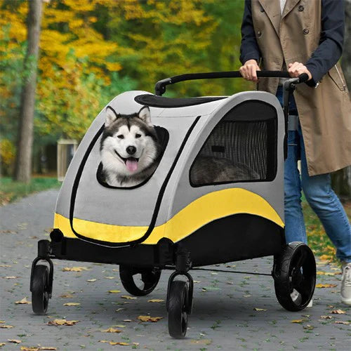 Livara Foldable Dog Stroller - Travel-Ready, EVA Wheels, 65kg Capacity