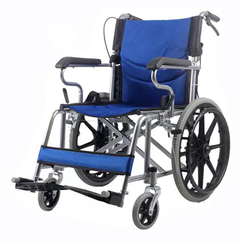 Livara Heavy-Duty Foldable Steel Wheelchair - Daily Mobility, Parking Brake, 150kg Capacity