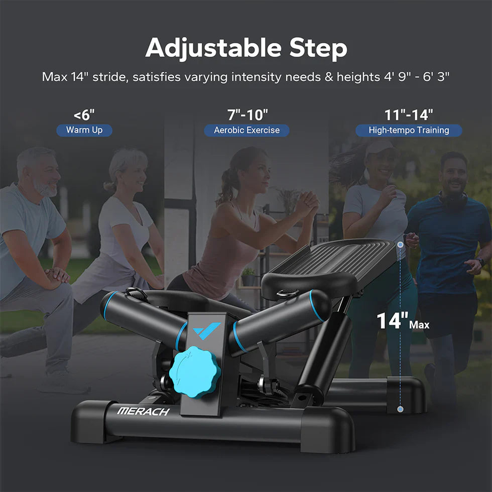 Livara Compact Twist Stepper Machine - Home Studio, Adjustable Stride, Quiet Operation