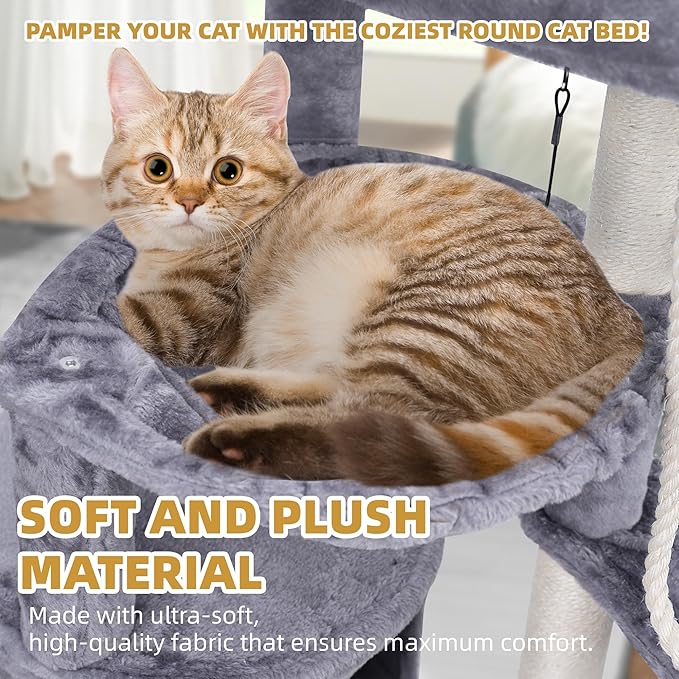 Livara Multi-Level Cat Tree Tower - Pet Comfort, Sisal Scratching Posts
