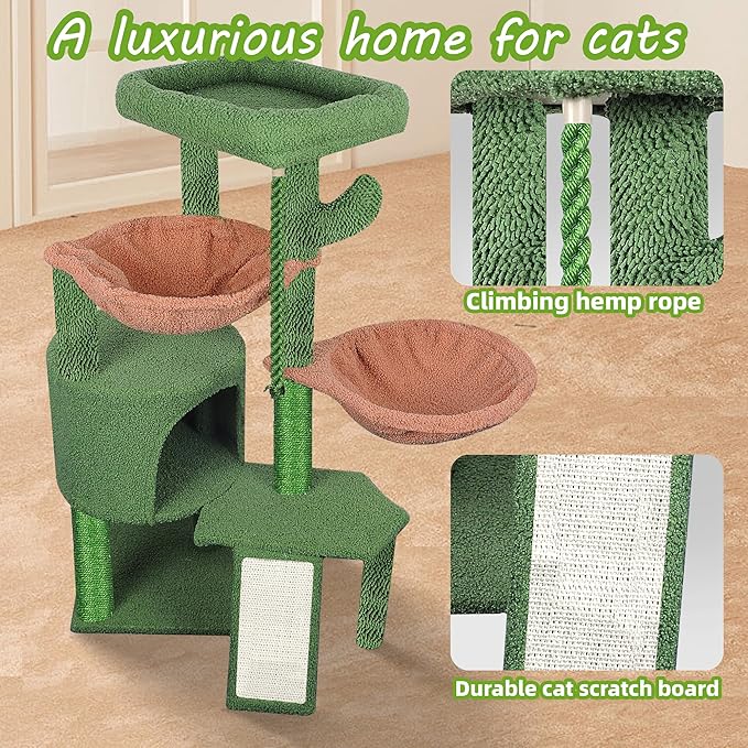 Livara Multi-Level Cat Tree Tower - Pet Comfort, Sisal Scratching Posts