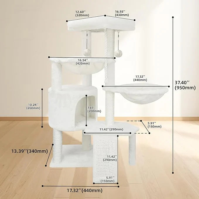 Livara Multi-Level Cat Tree Tower - Pet Comfort, Sisal Scratching Posts