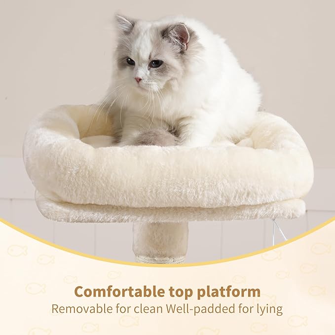 Livara Multi-Level Cat Tree Tower - Pet Comfort, Hammock Basket