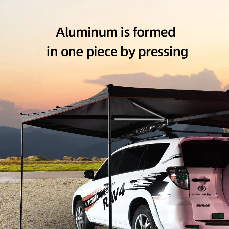 Livara Aluminium Fan-Shaped Car Side Awning - Camping & Travel, 420D Oxford Fabric