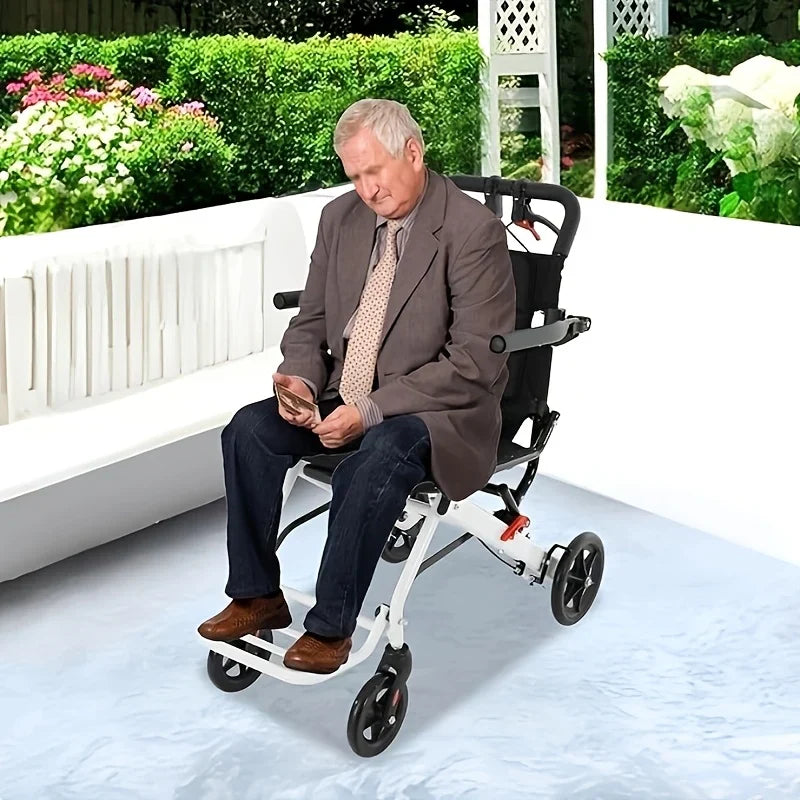 Livara Lightweight Foldable Travel Wheelchair - Compact Travel, Aluminium Frame
