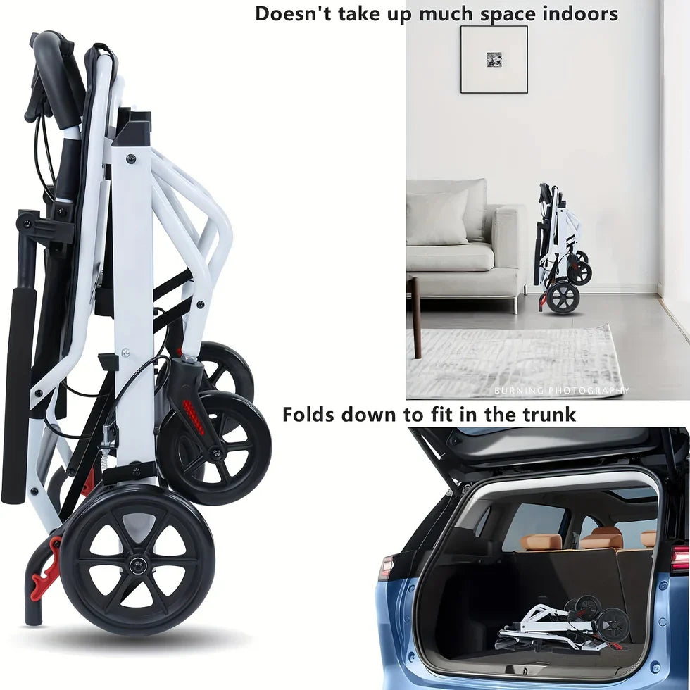 Livara Lightweight Foldable Travel Wheelchair - Compact Travel, Aluminium Frame