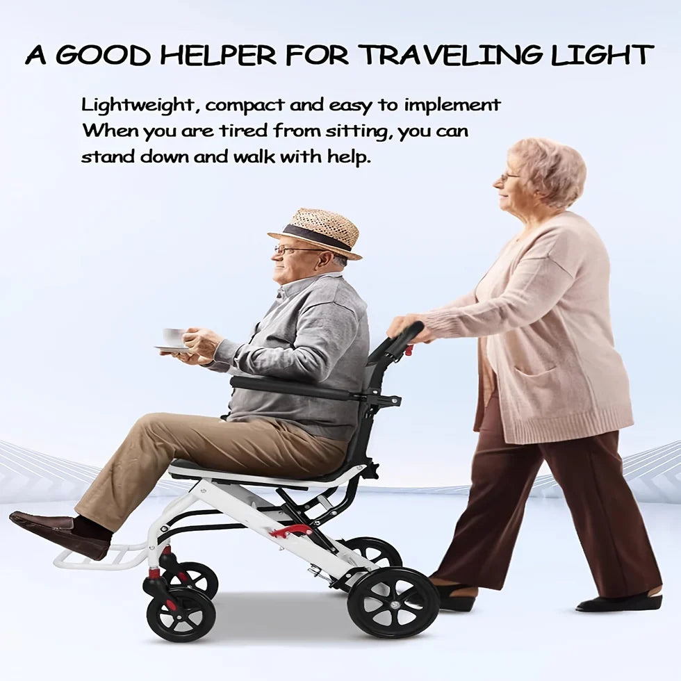 Livara Lightweight Foldable Travel Wheelchair - Compact Travel, Aluminium Frame
