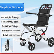 Livara Lightweight Foldable Travel Wheelchair - Compact Travel, Aluminium Frame